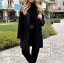 Little Frida szövetkabát fekete – Női átmeneti kabát – Innova Fashion – 2. kép